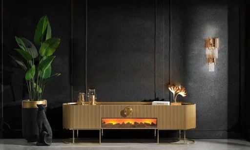 Şömineli Tv Sehpası